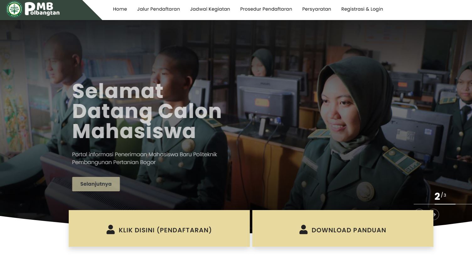 Sistem Penerimaan Mahasiswa Polbangtan Bogor